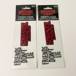 Lot of 2 Stranger Things Embroidery Stickers
